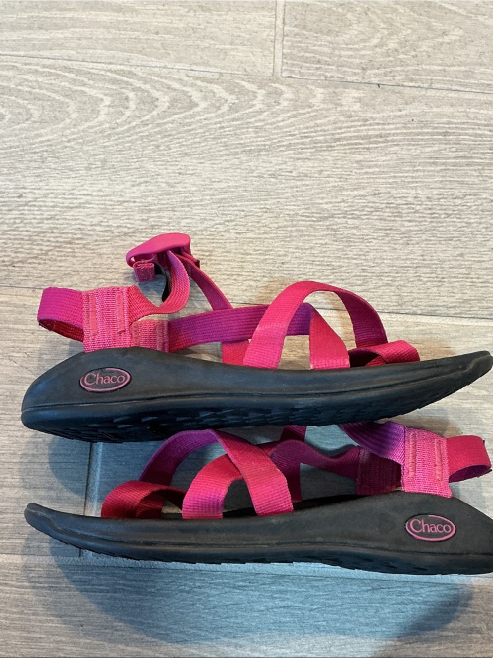 Chaco Hot Pink Webbing Outdoor Sandals - Picture 3 of 5